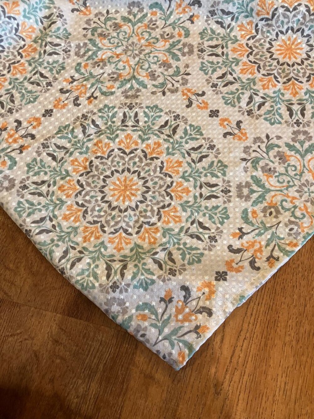 Bohemian Print Shower Curtain Floral Medallion Pring 68"x68" Great Condition